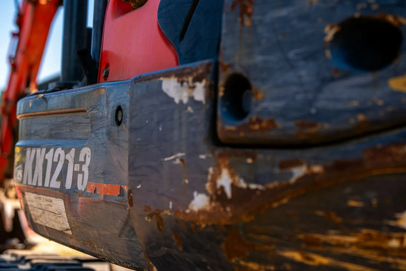 Weathered excavator body detail
